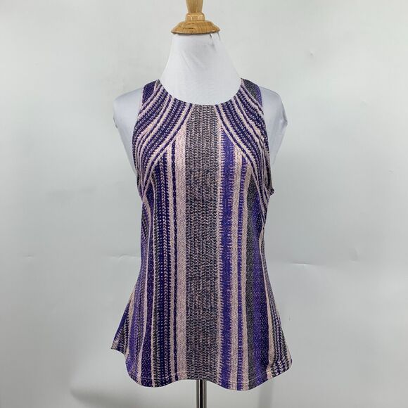 Prana Tank Top Womens S Small Multi Racerback Boost Printed Sleeveless Stretch - Picture 2 of 11